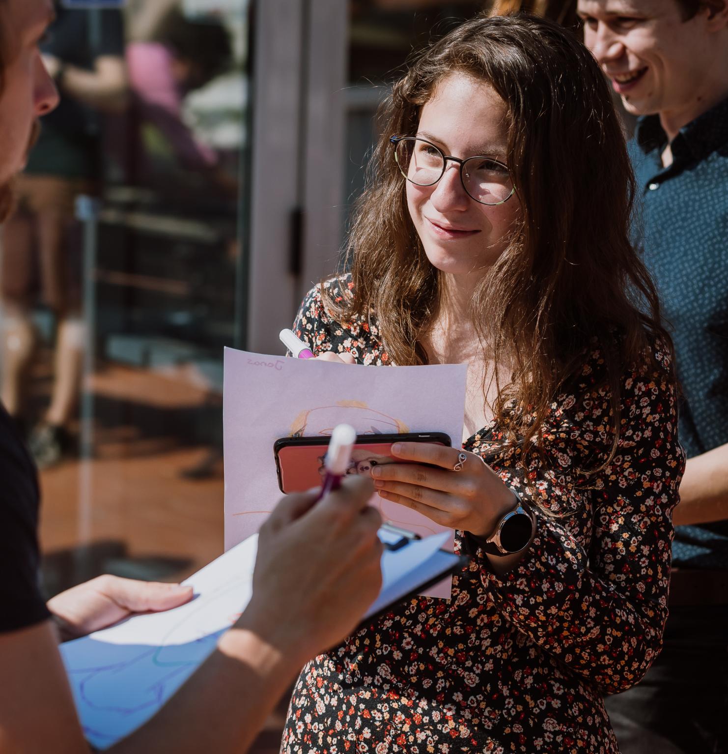 A drawing session during the Minority Lab in Târgu Mureș, Romania