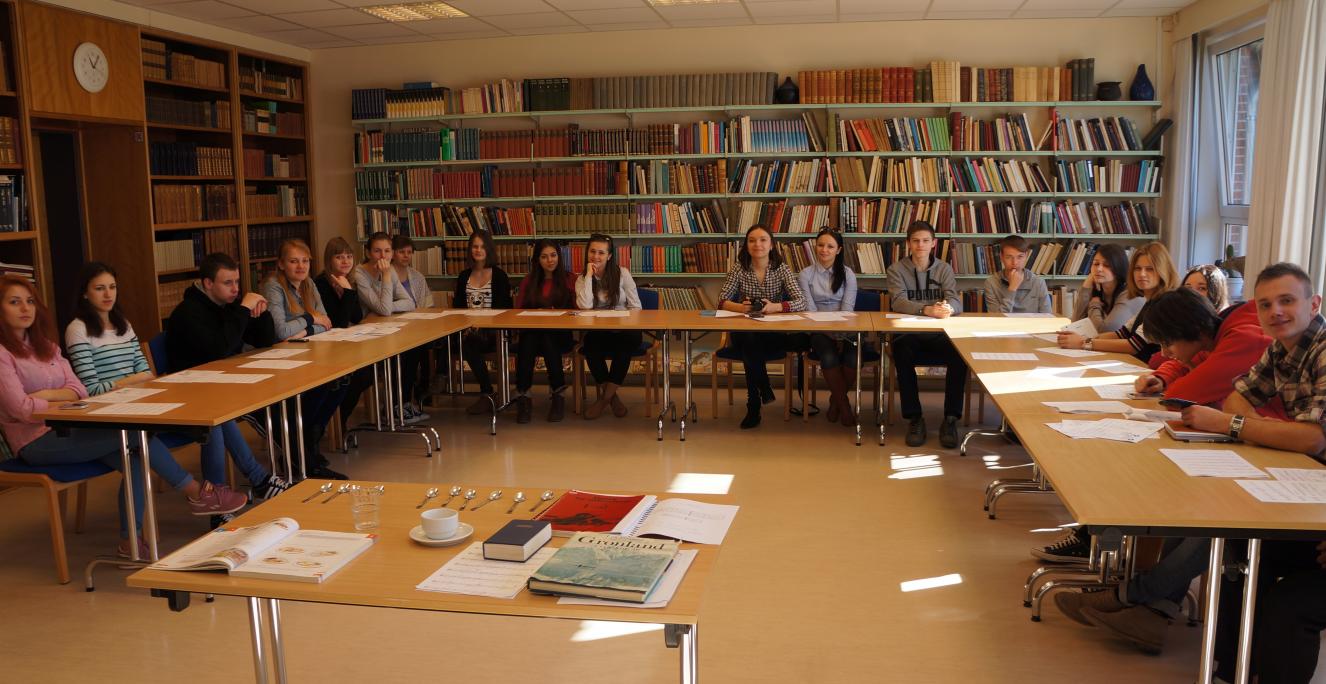 A morning gathering at Jaruplund Højskole A morning gathering at Jaruplund Højskole