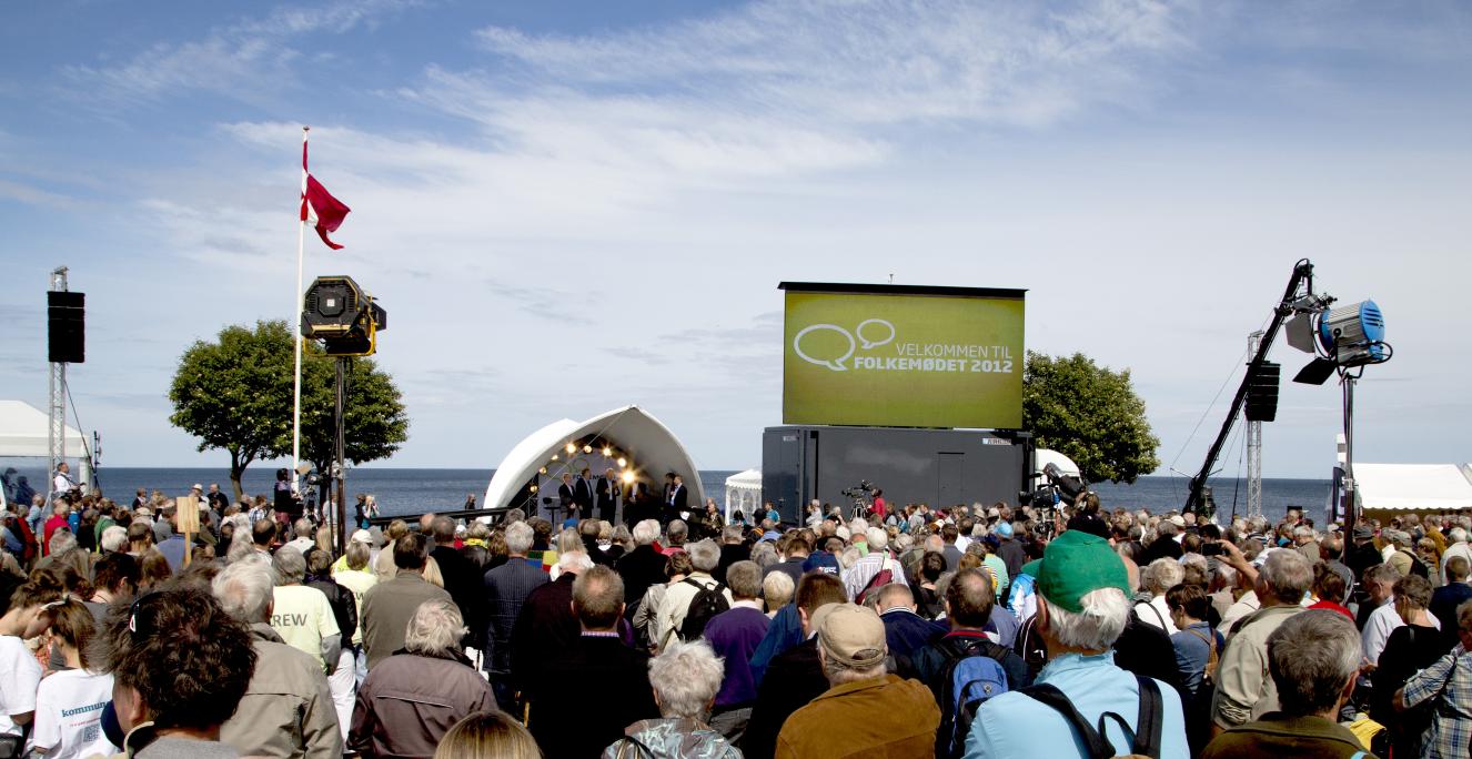 The main stage - Hovedscenen - at Folkemødet. The main stage - Hovedscenen - at Folkemødet.
